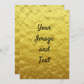 高級パーソナライズされた金箔カード (正面/裏面)