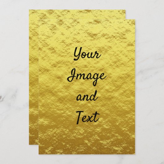 高級パーソナライズされた金箔カード (正面/裏面)