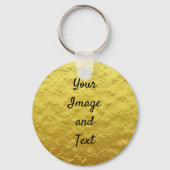 高級パーソナライズされた金箔 キーホルダー (正面)