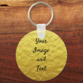 高級パーソナライズされた金箔 キーホルダー (正面)