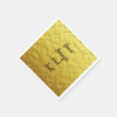 高級パーソナライズされた金箔 スタンダードカクテルナプキン (角)