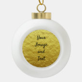 高級パーソナライズされた金箔 セラミックボールオーナメント (正面)