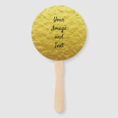 高級パーソナライズされた金箔 ハンドファン (正面)