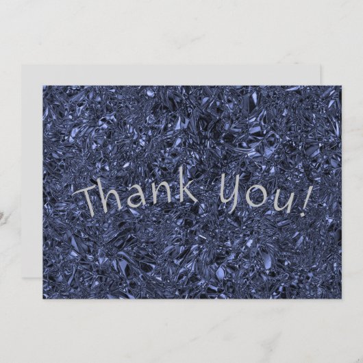 高級パーソナライズされた銀の破砕箔 サンキューカード (正面/裏面)