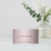 高級パーソナライズされた銀金属箔 名刺 (スタンド正面)