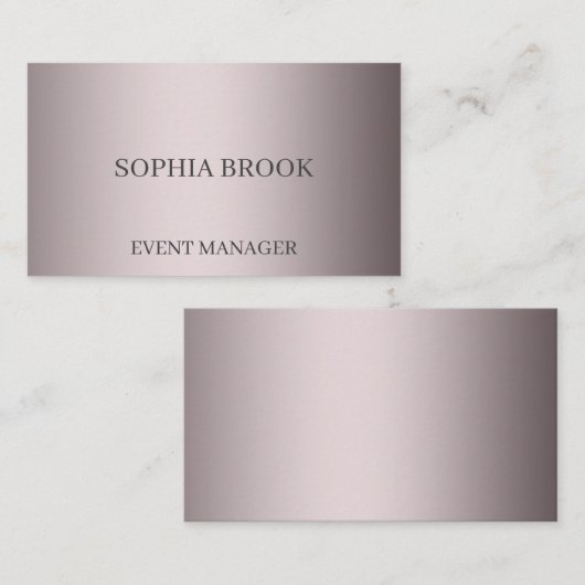 高級パーソナライズされた銀金属箔 名刺 (正面/裏面)