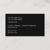 高級パーソナルコンシェルジュユニーク名刺 名刺 (裏面)