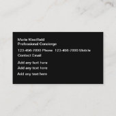 高級パーソナルコンシェルジュ高級名刺 名刺 (裏面)