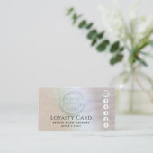 高級パールホログラフィカスタムックのロゴ ロイヤリティカード (スタンド正面)