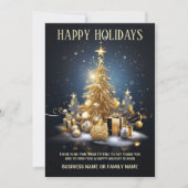 高級ビジネスのクリスマスツリーのギフトロゴの写真 シーズンカード (正面)