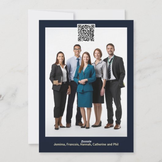 高級ビジネスのクリスマスツリーのギフトロゴの写真 シーズンカード (裏面)