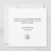 高級ビジネスサンキューカードロゴテンプレート (裏面)