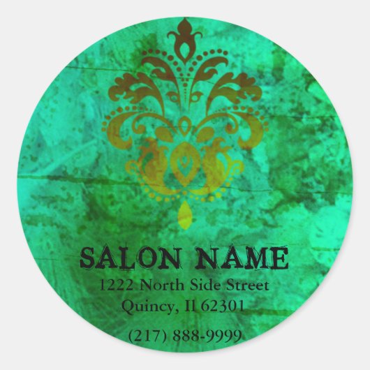 高級ビジネスステッカー ラウンドシール (正面)