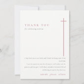 高級ピエレガントッミニマルクタイポグラフィバプテスマ サンキューカード (正面)
