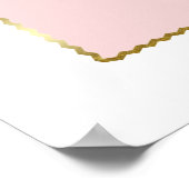 高級ピンクの花の聖餐式ウェルカムサイン ポスター (角)