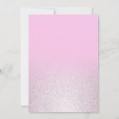 高級ピンクシルバー薄紫グラデーション卒業プロム 招待状 (裏面)