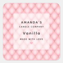 高級ピンクタフテッドダイヤモンドパターンキャンドルビジネス