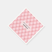 高級ピンクタフテッドダイヤモンドパターン スタンダードカクテルナプキン (角)