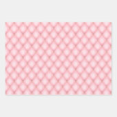 高級ピンクタフテッドダイヤモンドパターン ラッピングペーパーシート (正面)