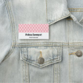 高級ピンクタフテッドダイヤモンドパターン 名札 (インサイチュ)