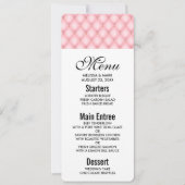 高級ピンクタフテッドダイヤモンドパターン 招待状 (正面)