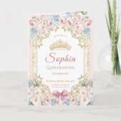 高級ピンクボウフローラキンセアニェラプログラムカード 案内状 (正面)