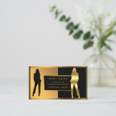 高級ファッションテキストの追加 名刺 (スタンド正面)