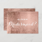 高級フェイクバラ金ゴールドの葉は私の花嫁になる 招待状 (正面/裏面)