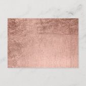 高級フェイクバラ金ゴールドリーフウェディングレセプション エンクロージャーカード (裏面)