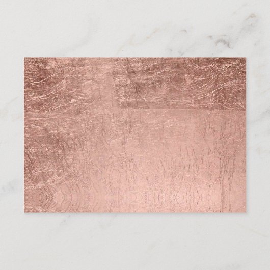 高級フェイクバラ金ゴールドリーフウェディングレセプション エンクロージャーカード (裏面)