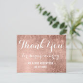 高級フェイクバラ金ゴールドリーフ感謝していユー ポストカード (スタンド正面)