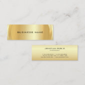 高級フェイク金ゴールドエレガントプロフェッショナルテンプレート スキニー名刺 (正面/裏面)