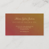 高級フェイク金ゴールドホイルエレガントテラコッタ 名刺 (裏面)