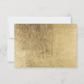 高級フェイク金ゴールドリーフ私の花の女の子になる 招待状 (裏面)