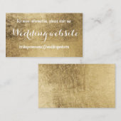 高級フェイク金ゴールドリーフ結婚のウェブサイト エンクロージャーカード (正面/裏面)