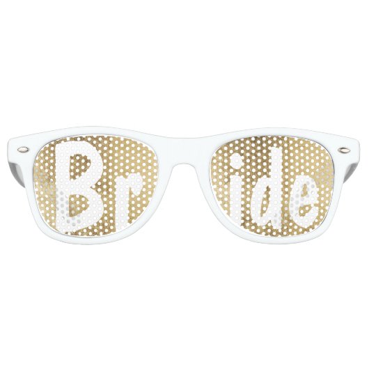 高級フェイク金ゴールドリーフ結婚の花嫁 レトロサングラス (正面)