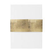 高級フェイク金ゴールド結婚リーフ 招待状ベリーバンド (裏面例)