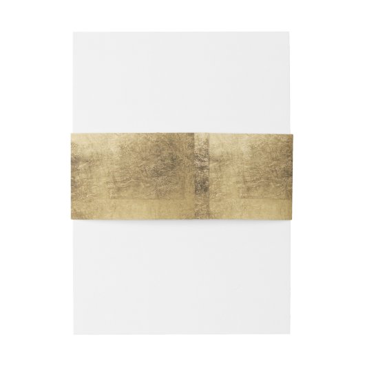 高級フェイク金ゴールド結婚リーフ 招待状ベリーバンド (裏面例)