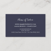 高級フェイク銀色女性メイクアップアーティスト赤い靴 名刺 (裏面)