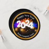 高級フェスティバル予算ビジネス年賀状 カード (正面/裏面インサイチュ)