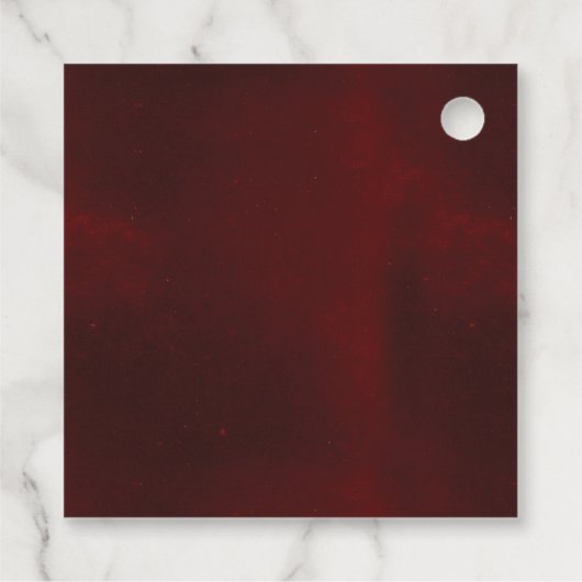 高級フォーマルブルゴーニュ感謝していー金ゴールド結婚ユーザ フェイバータグ (裏面)