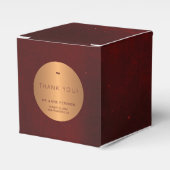 高級フォーマルブルゴーニュ感謝していー金ゴールド結婚ユーザ フェイバーボックス (正面サイド)