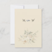 高級フォーマル金ゴールドエレガント結婚式の日付を保存 出欠カード (裏面)