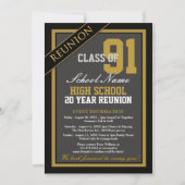 高級フォーマル高校懇親会 招待状 (正面)