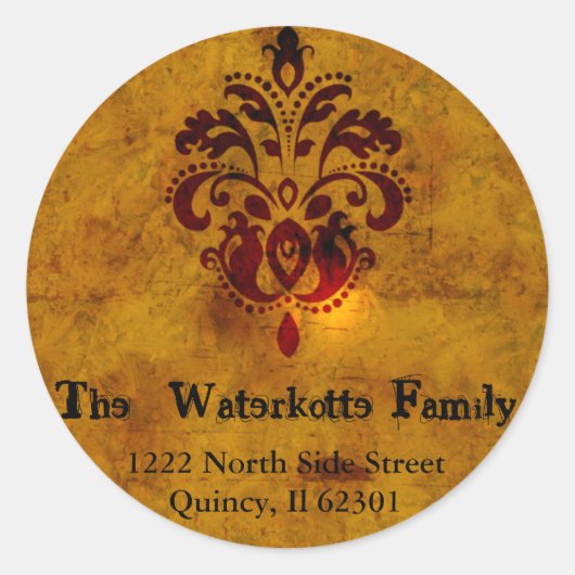 高級フルーア住所 シール (正面)