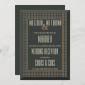 高級フレームゲイベアウェディングレセプション招待状 招待状 (正面/裏面)