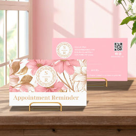 高級フローラウォーターカラーモノグラムクレストロゴブランド 予約カード