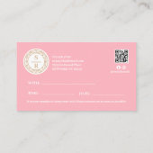 高級フローラウォーターカラーモノグラムクレストロゴブランド 予約カード (裏面)