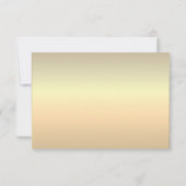 高級フローラシルバーと金ゴールドウェディングRSVPカード (裏面)