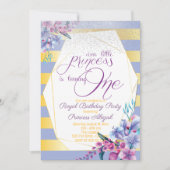 高級フローラプリンセス誕生日 招待状 (正面)